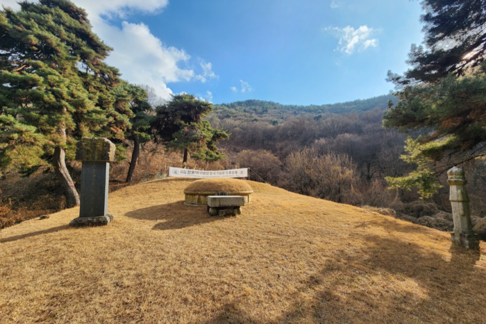 예천군 보문면 수계리에 있는 의병장 장윤덕 선생 묘소. 장석원기자