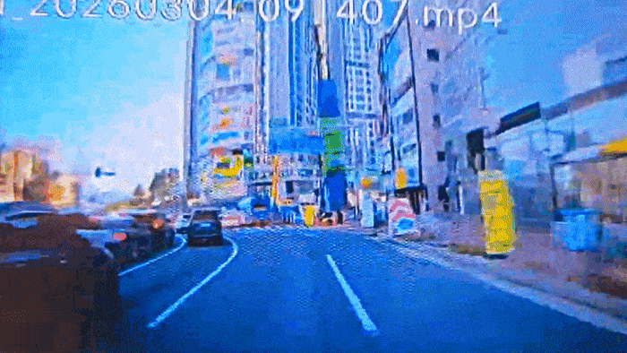 천공기 사고 블랙박스 영상. 독자 제공