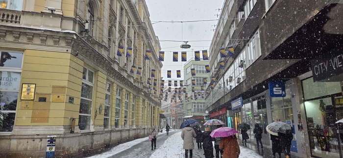 튀르키예식 구시가 서쪽에 형성된 오스트리아-헝가리식 구시가지.