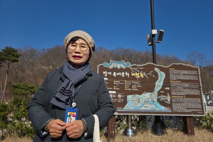 체험촌에서 만난 김필영 문화관광해설사. 전준혁기자