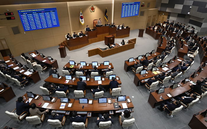 경북도의회 회의장 전경. 영남일보DB