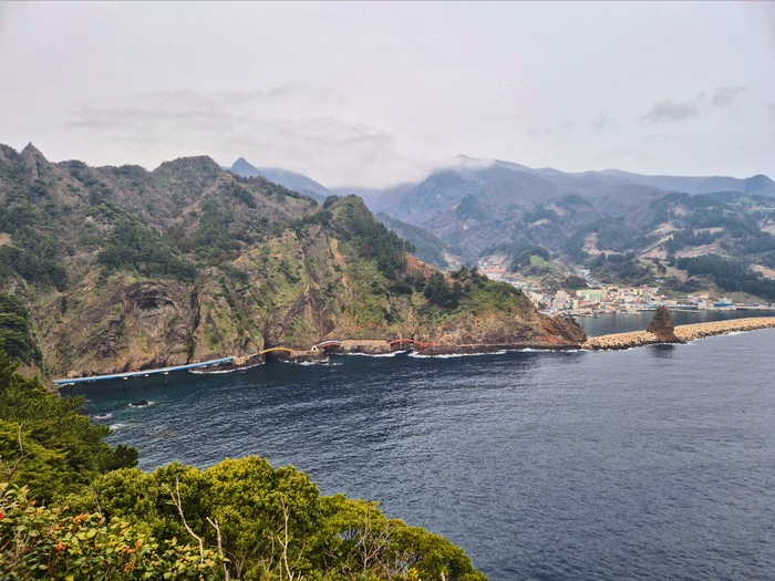 경북문화관광공사는 TGIF(Trekking Gourmet Island Farmstay) 경북 전략 가운데 I 특화마케팅으로 울릉공항 시대를 겨냥한 섬케이션과 수중관광을 추진한다. 사진은 경북 울릉군 울릉읍 저동항 전경. <홍준기 기자>