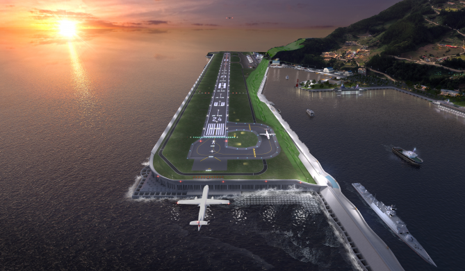울릉공항 조감도. <울릉군 제공>