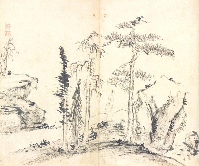 김정희, 고사소요, 종이에 수묵, 24.9×29.7㎝, 간송미술관 소장