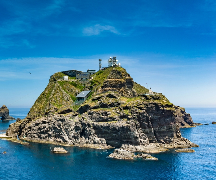 상공에서 바라본 독도 전경. 홍준기 기자