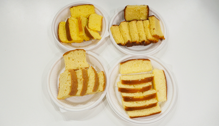 왼쪽 위부터 시계방향으로 대형프랜차이즈, 대구토종 고가빵집, 천원빵집, 대구토종 저가빵집 카스테라. 이수현기자