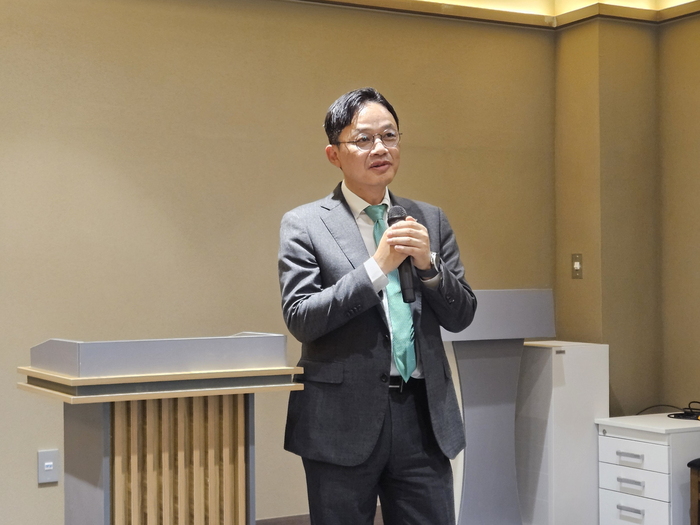 14일 강정훈 iM뱅크 은행장이 취임 100일을 맞아 기자회견을 진행하고 있다. 정지윤기자 yooni@yeongnam.com