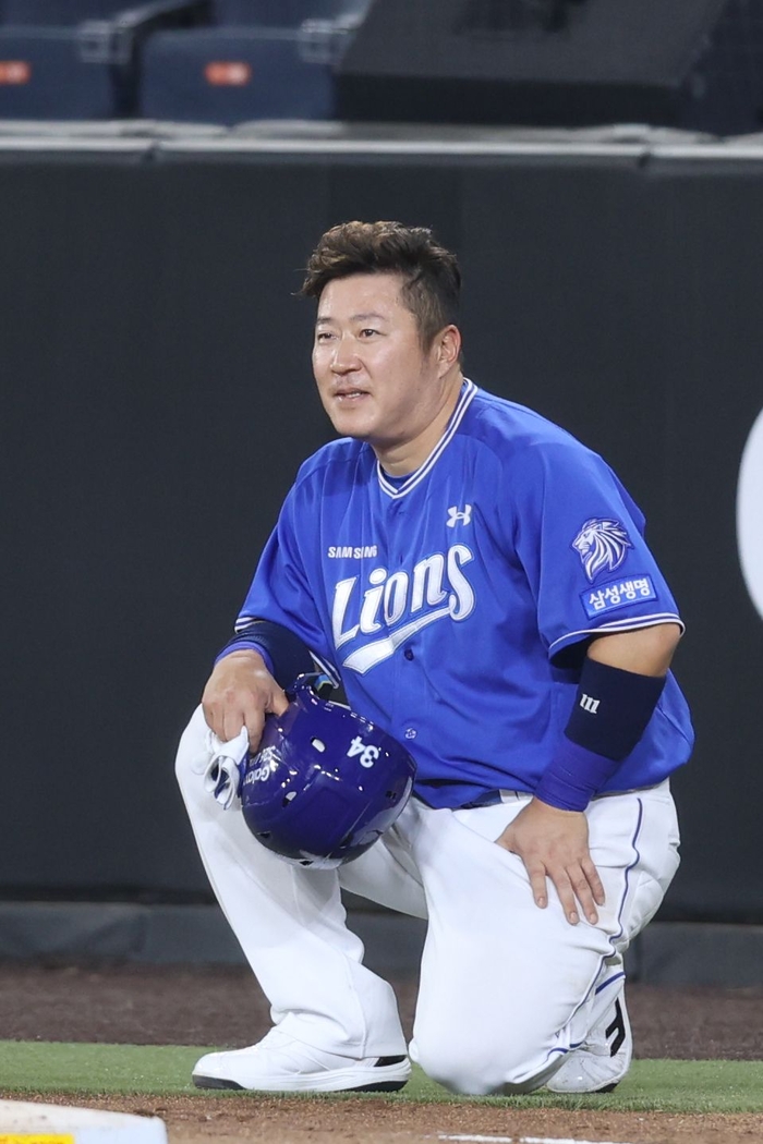 14일 대전한화생명볼파크에서 열린 삼성과 한화와의 경기에 나선 최형우.<삼성 라이온즈 제공>