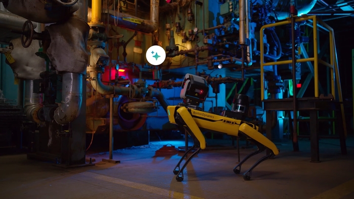 에스엘의 부품이 사용되는 현대차그룹 보스톤다이내믹스 4족 보행 로봇 스팟(Spot). 연합뉴스