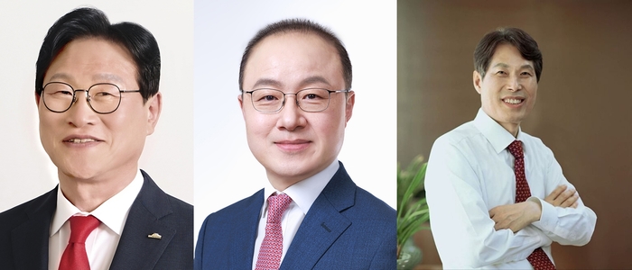 왼쪽부터 김대권 예비후보, 김대현 예비후보, 이진훈 예비후보. <후보 제공>