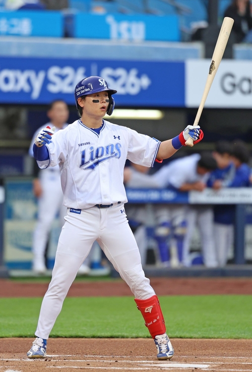 21일 대구삼성라이온즈파크에서 열린 삼성과 SSG 경기에서 타석에 들어선 박승규가 타격을 준비하고 있다.<삼성 라이온즈 제공>