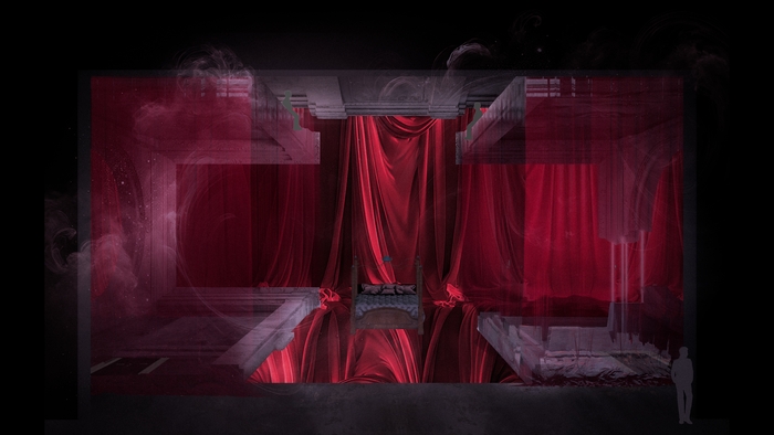 베르디의 오페라 리골레토 2막 무대 배경 모습. <대구오페라하우스 제공>