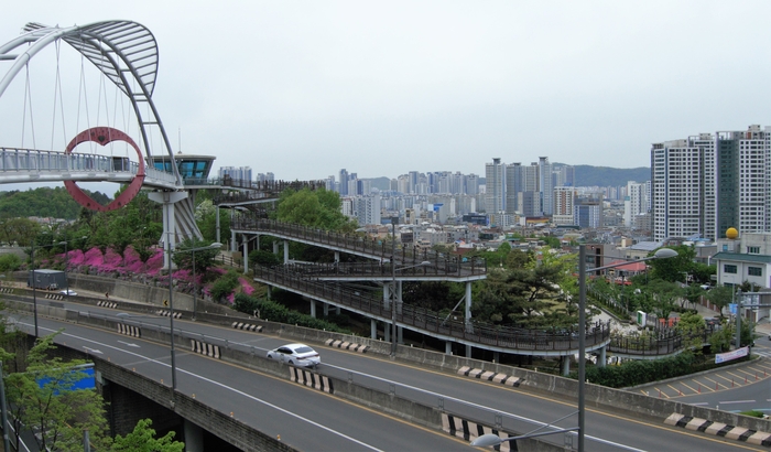 [주말&여행-대구 앞산 해넘이 전망대] 옛 빨래터 물길따라 붉은 노을이 흐른다