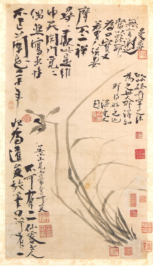 김정희, 불이선란도, 종이에 먹, 55.0×30.6㎝, 국립중앙박물관 소장