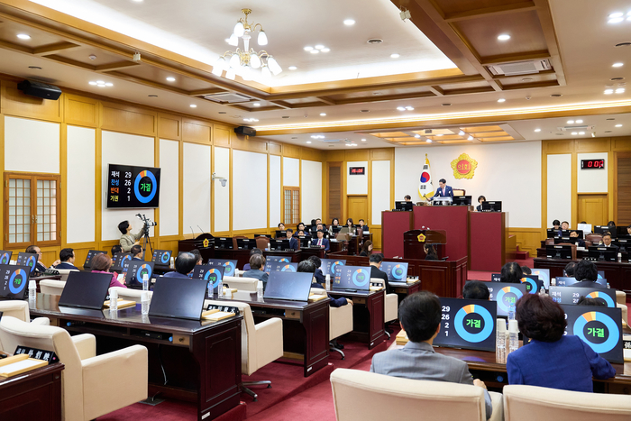 지난 4월24일 열린 제324회 대구시의회 임시회 제2차 본회의 모습. <대구시의회 제공>