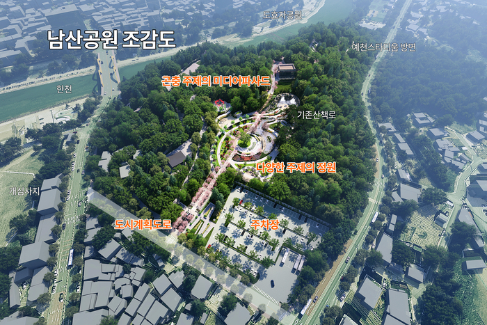 예천군 예천읍 남산공원 조감도. <예천군 제공>