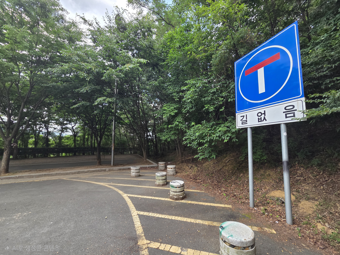 16일 대구 수성구 대구육상진흥센터 인근 도로. 대구시는 대구체육공원 조성 사업을 통해 인근 대구스타디움 보조경기장과 연결하는 도로를 개설할 방침이다. 최시웅 기자