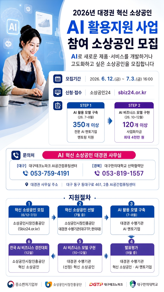 2026년 혁신 소상공인 AI 활용지원 사업. <대구TP 제공>
