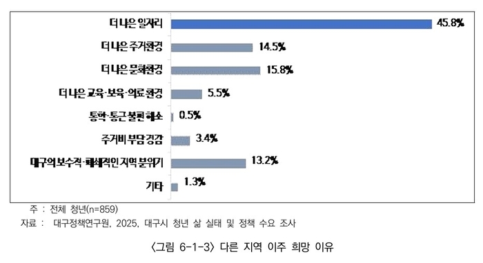 대구정책연구원의 대구시 청년 삶 실태 및 정책 수요 조사(2025년). <자료=대구정책연구원>
