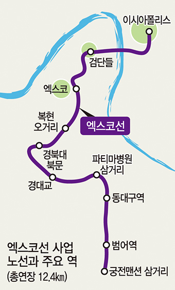 대구도시철도 4호선 노선도