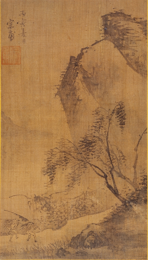 조영석, 귀어도, 1746년, 비단에 수묵, 29.3×16.4㎝, 국립중앙박물관 소장
