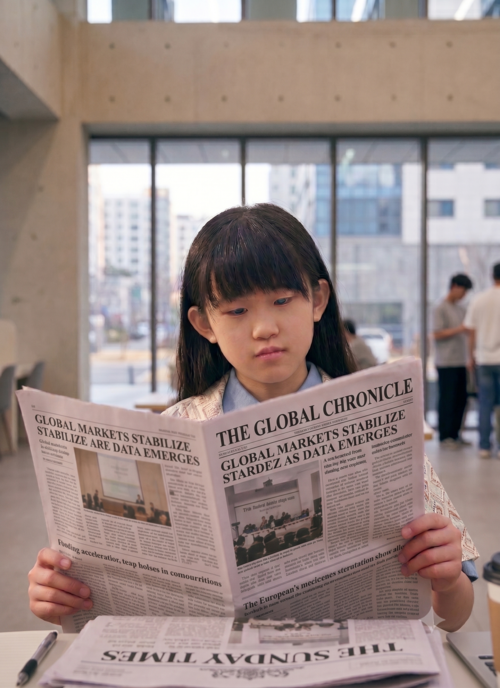 한국언론진흥재단의 2025 10대 청소년 미디어 이용조사 결과 청소년 신문 구독률은 12.7%로 직전 조사인 3년 전보다 1.3%포인트 상승했다.  <이미지=생성형 AI 제미나이>