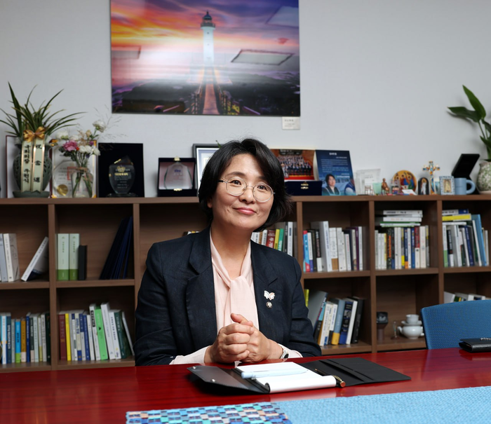 임미애 의원이 17일 영남일보와 인터뷰하고 있다. 임미애의원실 제공