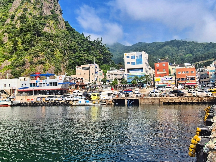 경북 울릉군 울릉읍 도동항 전경. <홍준기 기자>