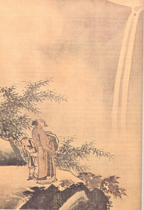 이경윤, 관폭도, 종이에 엷은 색, 27.9×19.4㎝, 서울대학교박물관 소장