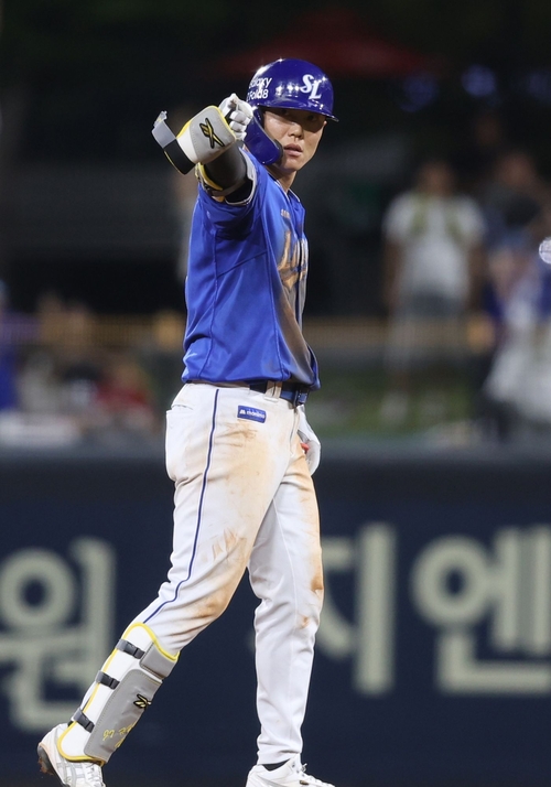 13일 광주 KIA챔피언스필드에서 열린 삼성과 KIA 경기에 출전한 류지혁. 삼성 라이온즈 제공