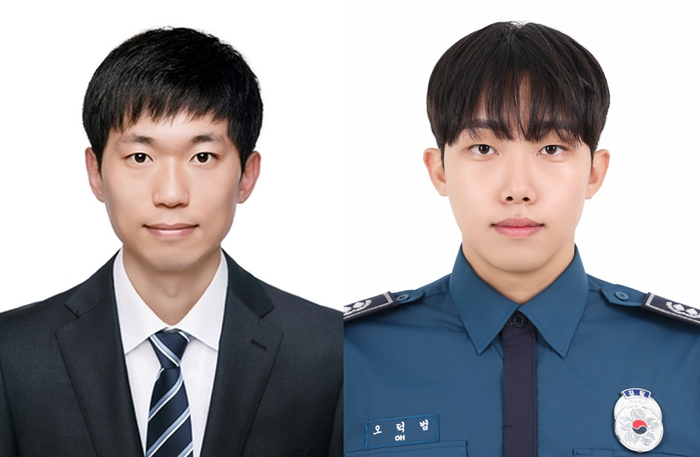 왼쪽부터 박형태 순경, 오덕범 순경. 본인 제공