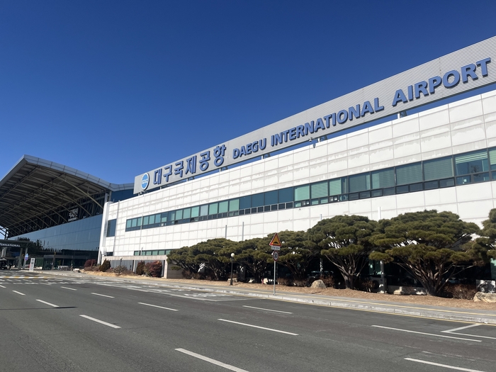 대구국제공항 전경. 이스타항공은 9월 1일부터 대구~중국 장자제 노선을 주 2회 운항하며 대구공항에 처음 취항한다. 한국공항공사 대구공항 제공
