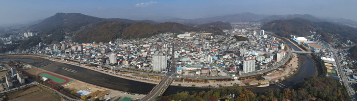 예천읍 전경. 예천군 제공