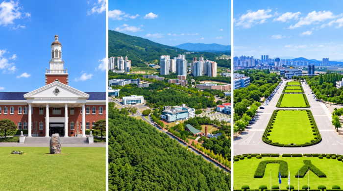 대구지역 주요 사립대. 왼쪽부터 계명대, 대구가톨릭대, 영남대 전경. 각 학교 제공