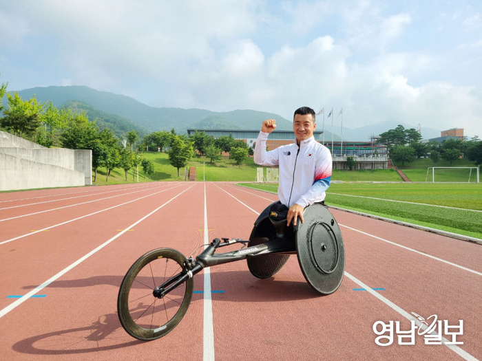 대한민국 휠체어 육상 간판인 유병훈 선수. 경북도장애인체육회 제공