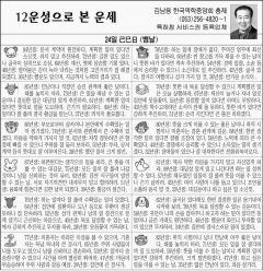 [12운성으로 본 오늘의 운세] 24일 己巳日 (뱀날)  (오늘의 띠별 운세) (생년월일)