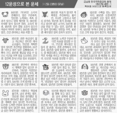 [12운성으로 본 오늘의 운세] 2일 己酉日(닭날) (오늘의 띠별 운세) (생년월일운세)