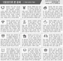 [12운성으로 본 오늘의 운세] 16일 壬戌日(개날) (오늘의 띠별 운세) (생년월일운세)