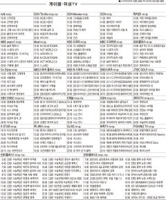 11월10일 케이블·위성TV 편성표