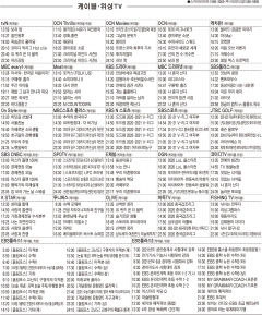 12월23일(수) 케이블·위성TV 편성표