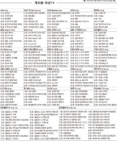 12월30일(수) 케이블·위성TV 편성표