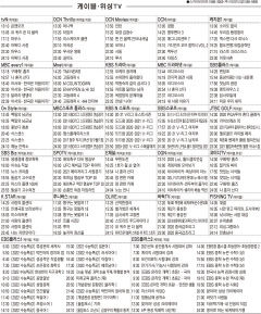 3월18일(목) 케이블·위성TV 편성표