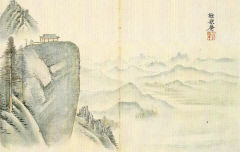 [김남희의 그림 에세이] 김윤겸 '극락암(極樂菴)'…암자에서 굽어보는 산의 파도…시름 잊게 하는 극락이 이런 곳일까