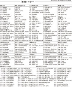 5월27일(목) 케이블·위성TV 편성표