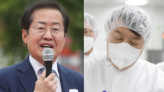 [TK목장의 결투 '서막'] 서문시장 간 洪...동성로 나온 尹...세대결에 입씨름까지  대구서 첫 맞짱