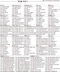11월2일(화) 케이블·위성TV 편성표