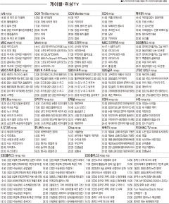 11월11일(목) 케이블·위성TV 편성표
