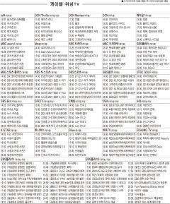 11월30일(화) 케이블·위성TV 편성표