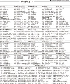 12월28일(화) 케이블·위성TV 편성표