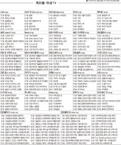2월7일(월) 케이블·위성TV 편성표